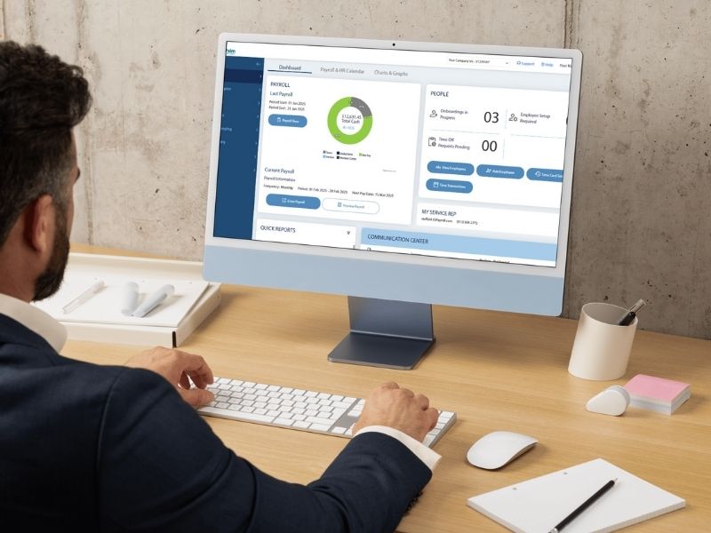 ClearPalm payroll and financial dashboard interface